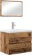 vidaXL Zestaw mebli łazienkowych 3 pcs Stare drewno 60 x 38.5 x 45 cm 1