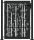 vidaXL Brama ogrodowa Inny Czarny 105 x 125 cm Stal Malowana Proszkowo 1