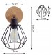 Kinkiet ścienny lampa ścienna DIANA loft drewniana DĄB 1x diament STYLOWA 6