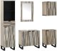 vidaXL Zestaw mebli łazienkowych 5 pcs Orzechowy brąz 38 x 33 x 160 cm 1