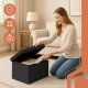 Pufa welurowa czarna 60x30x30 cm Ruhhy 25995 8