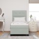 vidaXL Łóżko kontynentalne z materacem jasnoszare 80x200 cm aksamit 2
