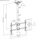 Uchwyt sufitowy dla TV Maclean, max. obciążenie 60kg, 43-86", max VESA 600x400, MC-112 B 6
