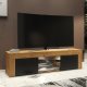 Szafka RTV 130cm ONE FURNITURE - Laminat Dębowy & Czarny 3