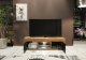 Szafka RTV 130cm ONE FURNITURE - Laminat Dębowy & Czarny 8