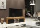 Szafka RTV 130cm ONE FURNITURE - Laminat Dębowy & Czarny 9