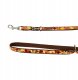 Smycz dla psa, wz�r jesie�, regulowana, ta�ma, 16MM/220CM br�zowa 3