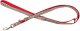 Smycz dla psa, wz�r folk, regulowana, ta�ma, 16MM/220CM czerwona 1