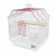 Klatka dla ptak�w, bia�o-czerwona, wym. 40.6 x 36 x 45.5cm 1