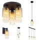 Hanging lamp GLOBO BACKEY, 1 x E27 15W, clear glass crystals, o10x120cm 4