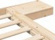 vidaXL Rama łóżka z nocnymi stolikami 100x200cm z litego drewna 7