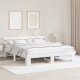 vidaXL Rama łóżka z wezgłowiem Biała 180x200 cm Lite drewno sosnowe 1