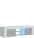 Szafka RTV Loom 130cm ONE FURNITURE - Biały Laminat & Szare Drzwi 3