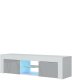 Szafka RTV Loom 130cm ONE FURNITURE - Biały Laminat & Szare Drzwi 4