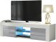 Szafka RTV Loom 130cm ONE FURNITURE - Biały Laminat & Szare Drzwi 6