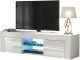 Szafka RTV Loom 130cm ONE FURNITURE - Biały Laminat & Połysk 6