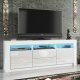 Szafka RTV Shine 160cm ONE FURNITURE - Biały Laminat & Połysk 3