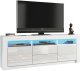 Szafka RTV Shine 160cm ONE FURNITURE - Biały Laminat & Połysk 5