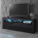 Szafka RTV Shine 160cm ONE FURNITURE - Czarny Laminat & Połysk 3