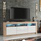 Szafka RTV Shine 160cm ONE FURNITURE - Laminat Dębowy & Biały 1
