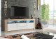 Szafka RTV Shine 160cm ONE FURNITURE - Laminat Dębowy & Biały 2