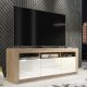 Szafka RTV Shine 160cm ONE FURNITURE - Laminat Dębowy & Biały 5