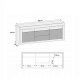 Szafka RTV Shine 160cm ONE FURNITURE - Laminat Dębowy & Biały 8