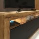 Szafka RTV Shine 160cm ONE FURNITURE - Laminat Dębowy & Czarny 3