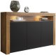 Komoda Aether 155cm RTV ONE FURNITURE - Laminat Dębowy & Czarny 3