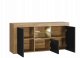 Komoda Aurora 145cm RTV ONE FURNITURE - Laminat Dębowy & Czarny 12