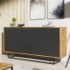 Komoda RTV Vista 140cm Loft ONE FURNITURE Laminat Dębowy & Czarny 5