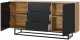 Komoda RTV Vista 140cm Loft ONE FURNITURE Laminat Dębowy & Czarny 10