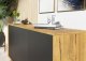 Komoda RTV Halo 160cm Loft ONE FURNITURE Laminat Dębowy & Czarny 3