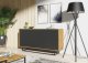 Komoda RTV Halo 160cm Loft ONE FURNITURE Laminat Dębowy & Czarny 6