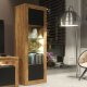 Witryna Illume 170cm ONE FURNITURE - Laminat Dębowy & Czarny 3