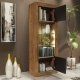 Witryna Illume 170cm ONE FURNITURE - Laminat Dębowy & Czarny 9