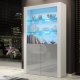 Witryna Spectrum 170cm ONE FURNITURE - Biały Laminat & Szary 1