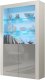 Witryna Spectrum 170cm ONE FURNITURE - Biały Laminat & Szary 2