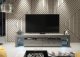Szafka RTV Nova 200cm ONE FURNITURE - Szary Laminat & Połysk 4