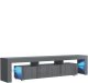 Szafka RTV Nova 200cm ONE FURNITURE - Szary Laminat & Połysk 7
