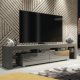 Szafka RTV Nova 200cm ONE FURNITURE - Szary Laminat & Połysk 9