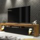 Szafka RTV Nova 200cm ONE FURNITURE - Laminat Dębowy & Czarny 1