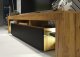Szafka RTV Nova 200cm ONE FURNITURE - Laminat Dębowy & Czarny 5