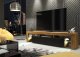 Szafka RTV Nova 200cm ONE FURNITURE - Laminat Dębowy & Czarny 8