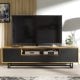 Szafka RTV Rift 200cm Loft ONE FURNITURE - Laminat Dębowy & Czarny 1