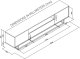 Szafka RTV Rift 200cm Loft ONE FURNITURE - Laminat Dębowy & Czarny 14