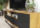 Szafka RTV Rift 200cm Loft ONE FURNITURE - Laminat Dębowy & Czarny 3