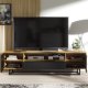 Szafka RTV Rift 200cm Loft ONE FURNITURE - Laminat Dębowy & Czarny 7