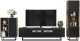 Szafka RTV Rift 200cm Loft ONE FURNITURE - Laminat Brąz Rustrykalny 14