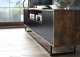 Szafka RTV Rift 200cm Loft ONE FURNITURE - Laminat Brąz Rustrykalny 3
